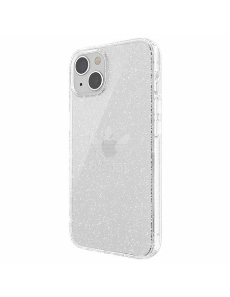 Adidas OR Protective Clear Case Glitter dėklas iPhone 13 - skaidrus ir sidabrinis Adidas OR Protective Clear Case Glitter dėklas iPhone 13 - skaidrus ir sidabrinis