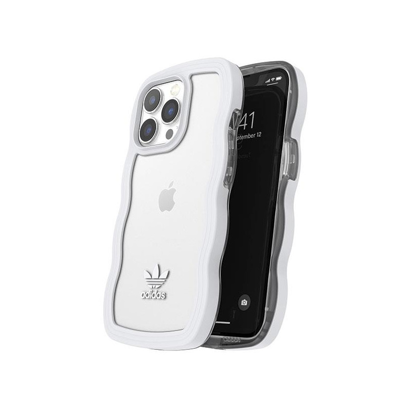 Adidas OR Wavy Case iPhone 13 Pro / iPhone 13 - baltas ir skaidrus