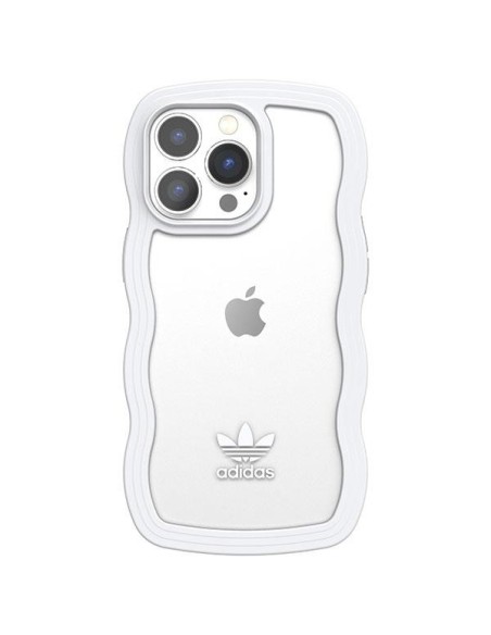 Adidas OR Wavy Case iPhone 13 Pro / iPhone 13 - baltas ir skaidrus Adidas OR Wavy Case iPhone 13 Pro / iPhone 13 - baltas ir skaidrus
