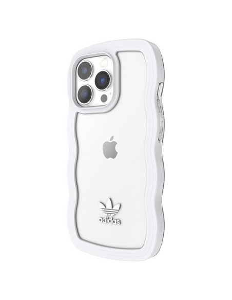 Adidas OR Wavy Case iPhone 13 Pro / iPhone 13 - baltas ir skaidrus Adidas OR Wavy Case iPhone 13 Pro / iPhone 13 - baltas ir skaidrus