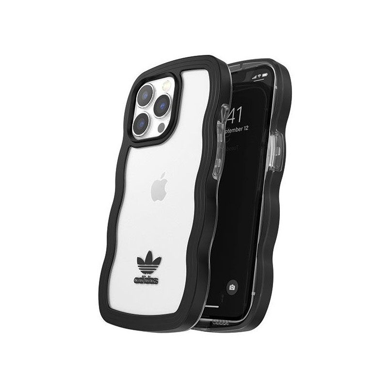 Adidas OR Wavy Case iPhone 13 Pro / iPhone 13 - juodas ir skaidrus