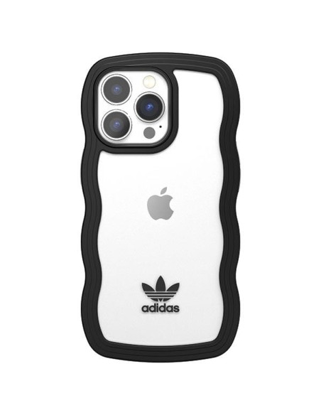 Adidas OR Wavy Case iPhone 13 Pro / iPhone 13 - juodas ir skaidrus Adidas OR Wavy Case iPhone 13 Pro / iPhone 13 - juodas ir skaidrus