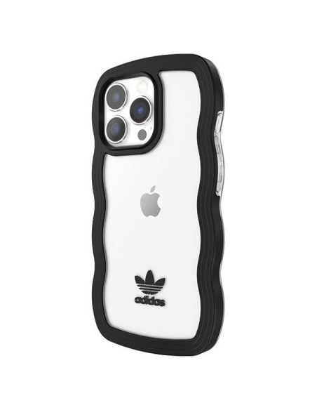 Adidas OR Wavy Case iPhone 13 Pro / iPhone 13 - juodas ir skaidrus Adidas OR Wavy Case iPhone 13 Pro / iPhone 13 - juodas ir skaidrus