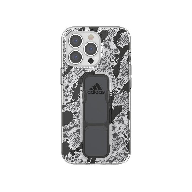 Adidas SP Clear Grip Case iPhone 13 / iPhone 13 Pro - juoda ir pilka