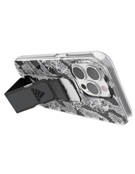 Adidas SP Clear Grip Case iPhone 13 / iPhone 13 Pro - juoda ir pilka Adidas SP Clear Grip Case iPhone 13 / iPhone 13 Pro - juoda ir pilka