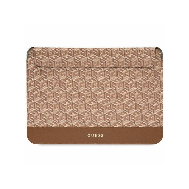 Guess GCube Stripes dėklas 14 colių nešiojamam kompiuteriui – rudas