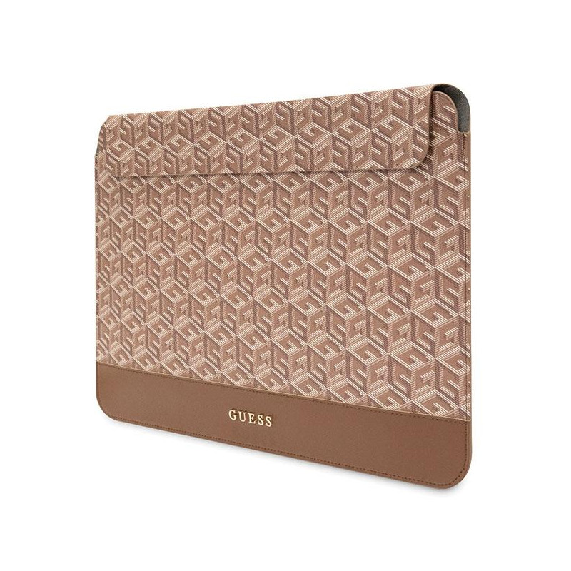Guess GCube Stripes dėklas 14 colių nešiojamam kompiuteriui – rudas