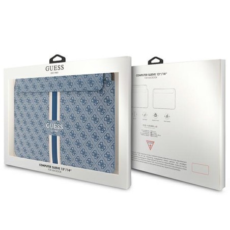 Guess 4G Printed Stripes dangtelis 14" nešiojamam kompiuteriui - mėlynas Guess 4G Printed Stripes dangtelis 14" nešiojamam kompiuteriui - mėlynas