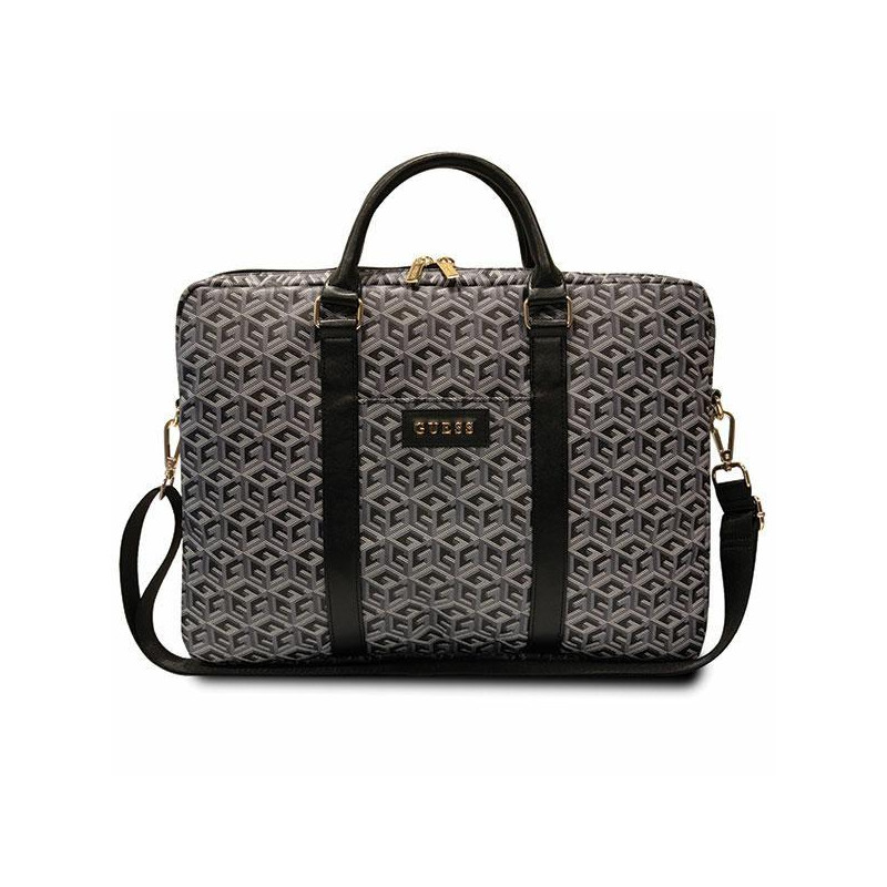 Guess GCube Stripes krepšys 16" nešiojamam kompiuteriui - juodas