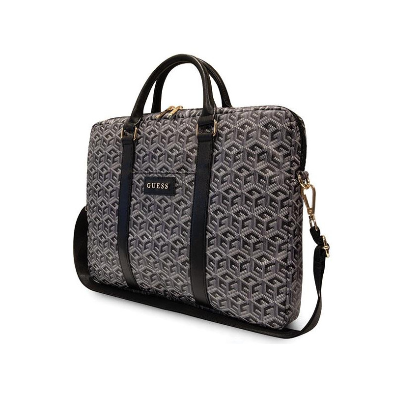 Guess GCube Stripes krepšys 16" nešiojamam kompiuteriui - juodas