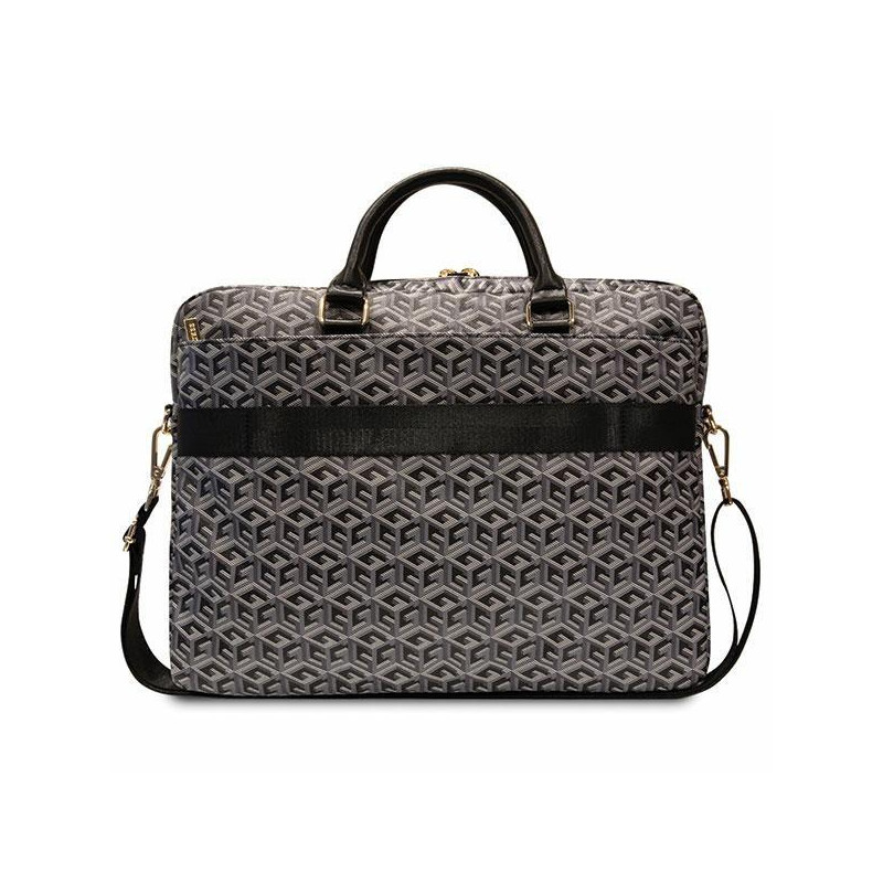 Guess GCube Stripes krepšys 16" nešiojamam kompiuteriui - juodas