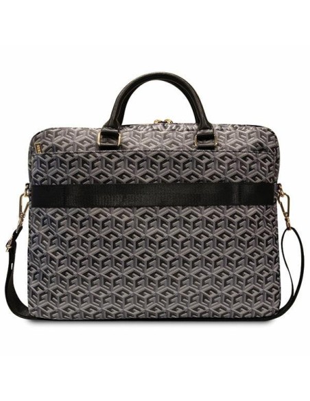 Guess GCube Stripes krepšys 16" nešiojamam kompiuteriui - juodas Guess GCube Stripes krepšys 16" nešiojamam kompiuteriui - juodas