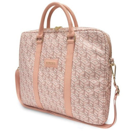 Guess GCube Stripes krepšys 16" nešiojamam kompiuteriui - rožinis