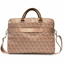 Guess GCube Stripes krepšys 16" nešiojamam kompiuteriui - rudas