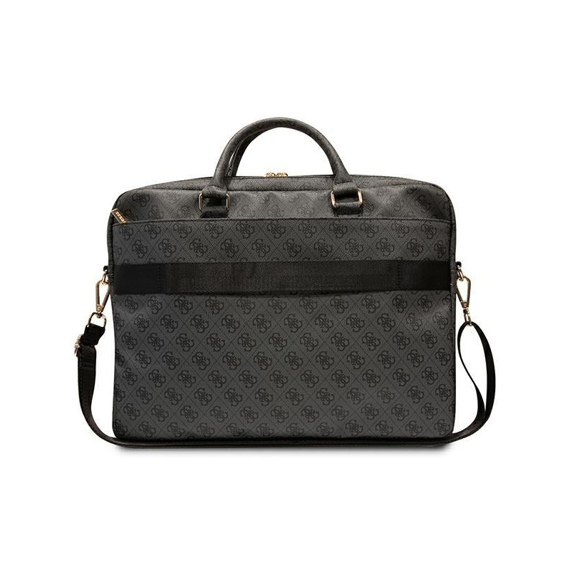 Guess 4G Printed Stripes krepšys 16" nešiojamam kompiuteriui - juodas