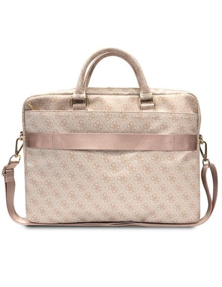 Guess 4G Printed Stripes krepšys 16" nešiojamam kompiuteriui - rožinis Guess 4G Printed Stripes krepšys 16" nešiojamam kompiuteriui - rožinis