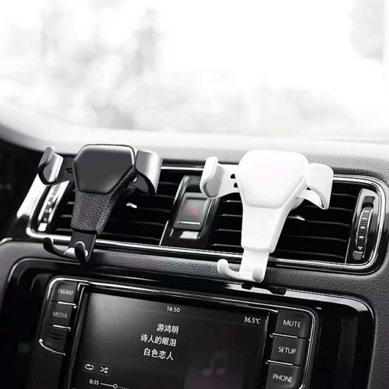 Gravitacinis automobilinio telefono laikiklis oro angai Car Holder H01 juodas