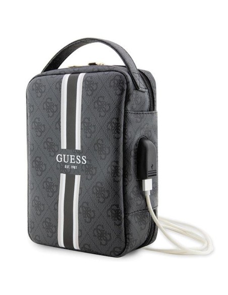 Guess 4G Printed Stripes organizatorių krepšys - juodas