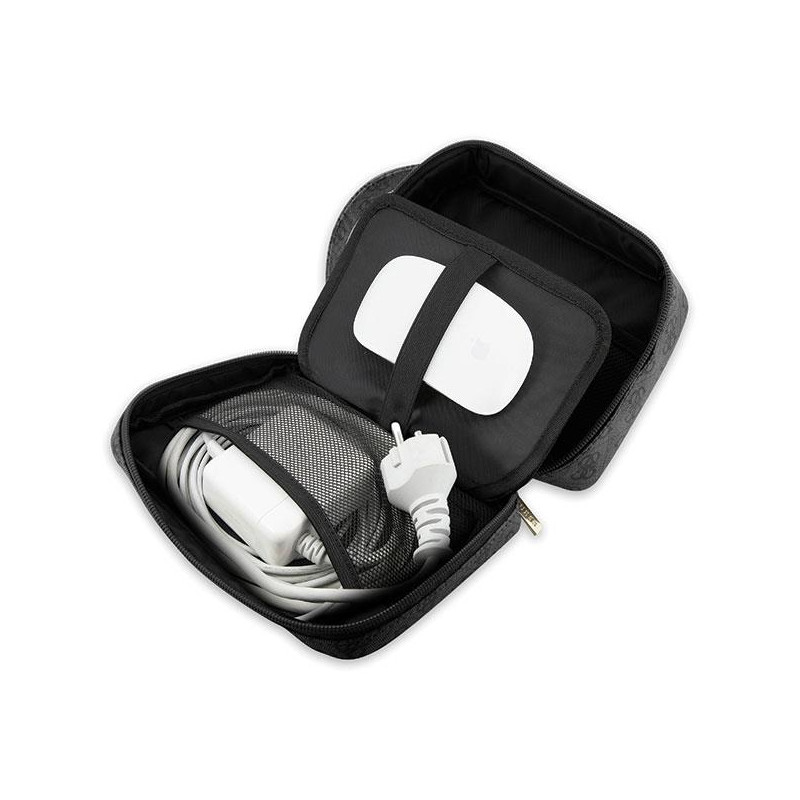 Guess 4G Printed Stripes organizatorių krepšys - juodas