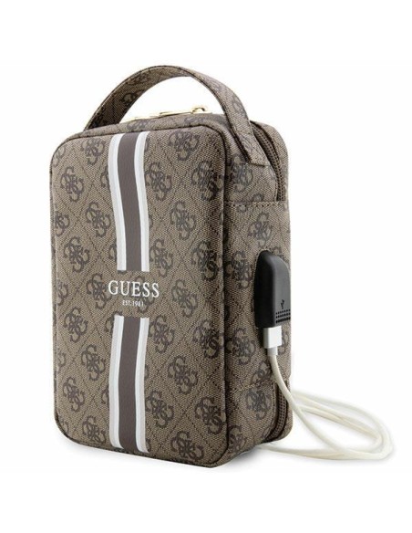 Guess 4G Printed Stripes organizatorių krepšys - rudas Guess 4G Printed Stripes organizatorių krepšys - rudas