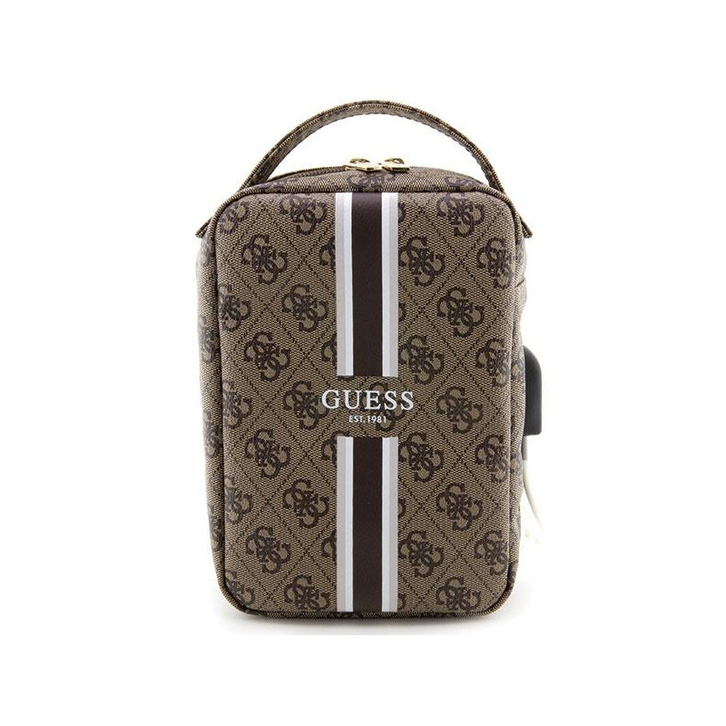 Guess 4G Printed Stripes organizatorių krepšys - rudas