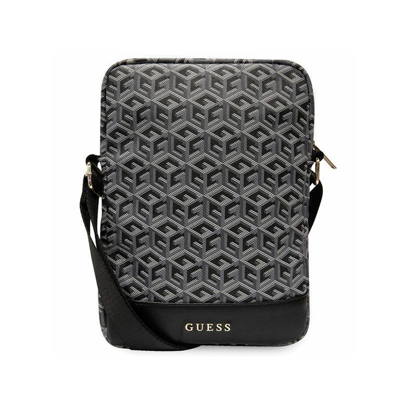 Guess GCube Stripes krepšys 10" planšetei - juodas Guess GCube Stripes krepšys 10" planšetei - juodas