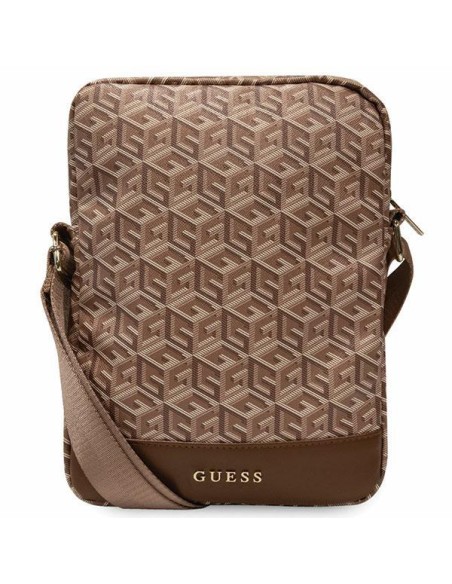 Guess GCube Stripes maišelis 10 colių planšetei – rudas Guess GCube Stripes maišelis 10 colių planšetei – rudas