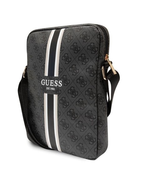 Guess 4G Stripes krepšys 10" planšetei - juodas Guess 4G Stripes krepšys 10" planšetei - juodas