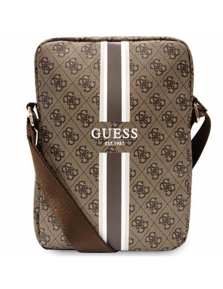 Guess 4G Stripes krepšys 10" planšetei - rudas Guess 4G Stripes krepšys 10" planšetei - rudas