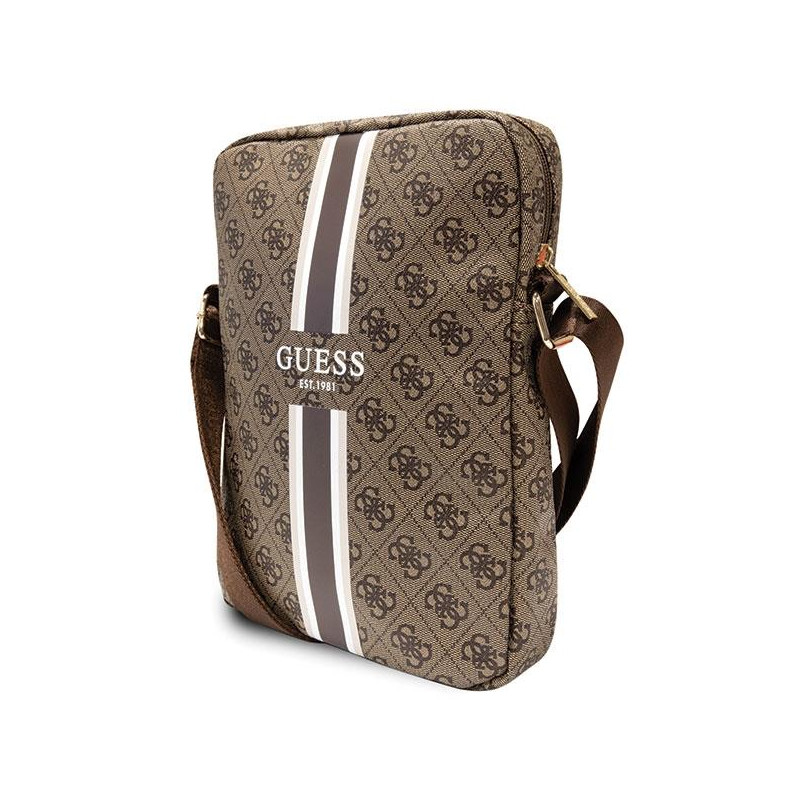 Guess 4G Stripes krepšys 10" planšetei - rudas