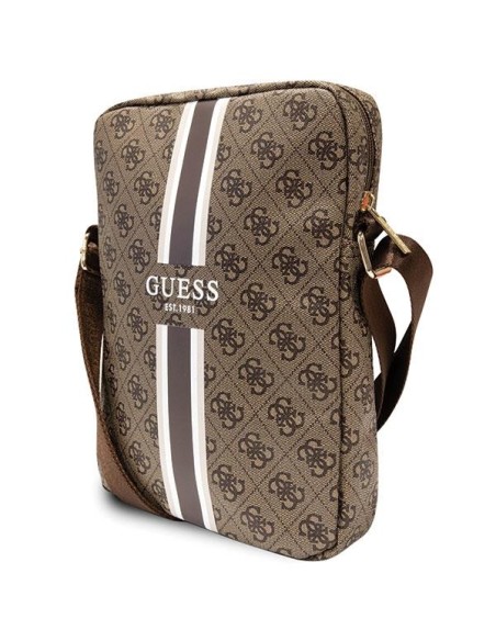 Guess 4G Stripes krepšys 10" planšetei - rudas Guess 4G Stripes krepšys 10" planšetei - rudas