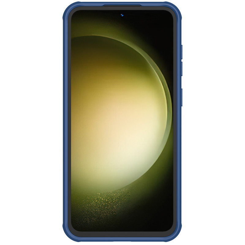 Nillkin Super Frosted Shield Pro sustiprintas dėklas Samsung Galaxy S23 FE - mėlynas