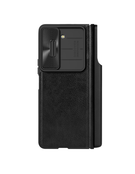 Nillkin Qin Leather Pro odinis dėklas su fotoaparato apsauga, skirtas Samsung Galaxy Z Fold 5 – juodas Nillkin Qin Leather Pro odinis dėklas su fotoaparato apsauga, skirtas Samsung Galaxy Z Fold 5 – juodas