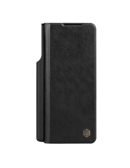 Nillkin Qin Leather Pro odinis dėklas su fotoaparato apsauga, skirtas Samsung Galaxy Z Fold 5 – juodas Nillkin Qin Leather Pro odinis dėklas su fotoaparato apsauga, skirtas Samsung Galaxy Z Fold 5 – juodas
