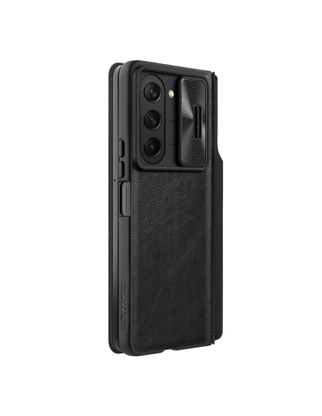 Nillkin Qin Leather Pro odinis dėklas su fotoaparato apsauga, skirtas Samsung Galaxy Z Fold 5 – juodas Nillkin Qin Leather Pro odinis dėklas su fotoaparato apsauga, skirtas Samsung Galaxy Z Fold 5 – juodas