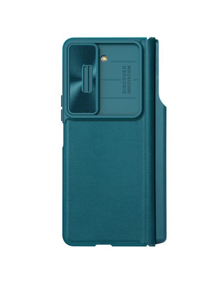 Odinis dėklas su apverstu ir fotoaparato apsauga, skirta Samsung Galaxy Z Fold 5 Nillkin Qin Leather Pro – žalia Odinis dėklas su apverstu ir fotoaparato apsauga, skirta Samsung Galaxy Z Fold 5 Nillkin Qin Leather Pro – žalia