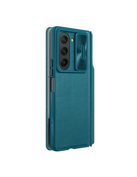 Odinis dėklas su apverstu ir fotoaparato apsauga, skirta Samsung Galaxy Z Fold 5 Nillkin Qin Leather Pro – žalia Odinis dėklas su apverstu ir fotoaparato apsauga, skirta Samsung Galaxy Z Fold 5 Nillkin Qin Leather Pro – žalia