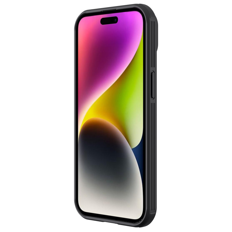 Nillkin CamShield Pro magnetinis dėklas, skirtas iPhone 15 su fotoaparato apsauga – juodas