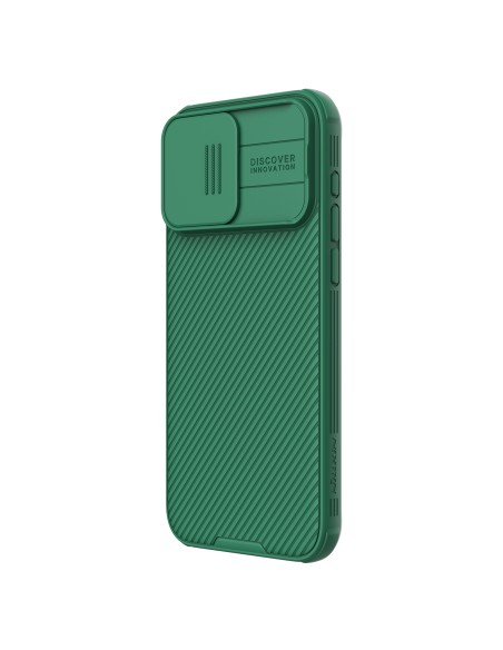 Nillkin CamShield Pro magnetinis dėklas, skirtas iPhone 15 Pro su fotoaparato apsauga – žalias Nillkin CamShield Pro magnetinis dėklas, skirtas iPhone 15 Pro su fotoaparato apsauga – žalias