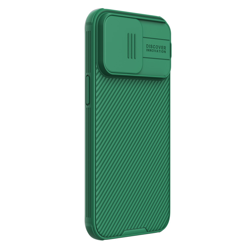 Nillkin CamShield Pro magnetinis dėklas, skirtas iPhone 15 Pro su fotoaparato apsauga – žalias