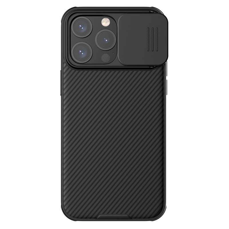 Nillkin CamShield Pro magnetinis dėklas, skirtas iPhone 15 Pro Max su fotoaparato apsauga – juodas