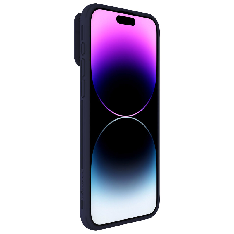 Nillkin CamShield Pro magnetinis dėklas, skirtas iPhone 15 Pro Max su fotoaparato apsauga – violetinė