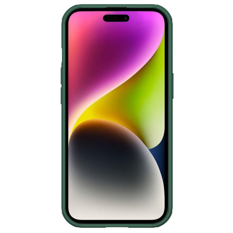 Nillkin CamShield Pro magnetinis dėklas, skirtas iPhone 15 Plus su fotoaparato apsauga – žalia