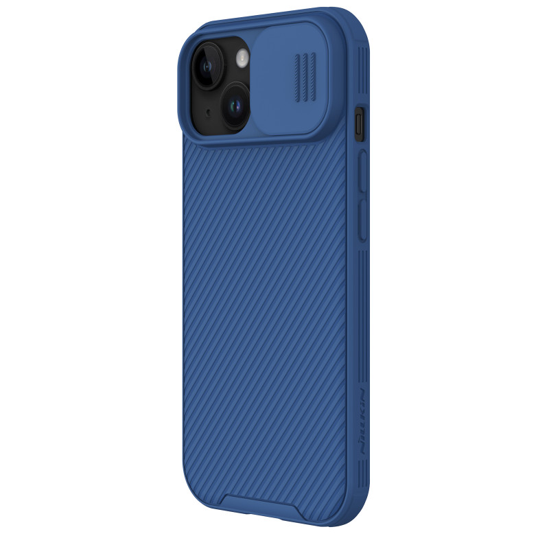 Nillkin CamShield Pro magnetinis dėklas, skirtas iPhone 15 Plus su fotoaparato apsauga – mėlynas