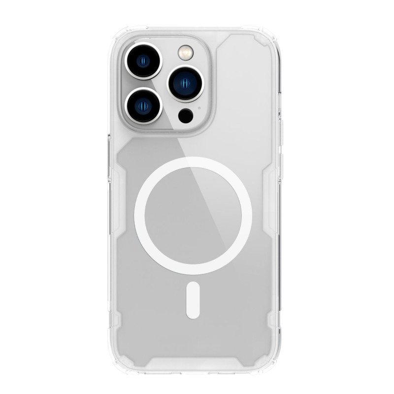 Nillkin Nature Pro Magnetinis šarvuotas dėklas su MagSafe, skirtas iPhone 15 Pro - baltas Nillkin Nature Pro Magnetinis šarvuotas dėklas su MagSafe, skirtas iPhone 15 Pro - baltas