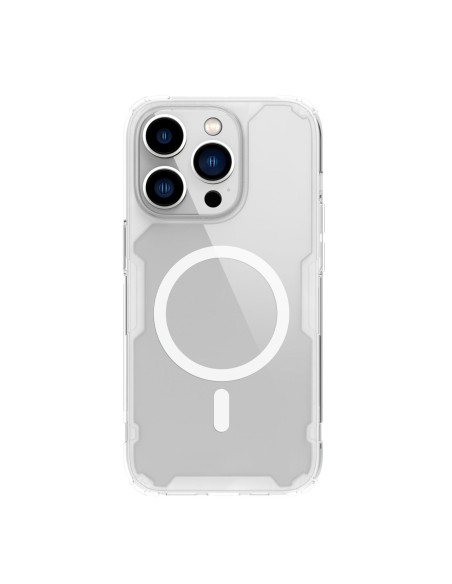 Nillkin Nature Pro Magnetinis šarvuotas dėklas su MagSafe, skirtas iPhone 15 Pro - baltas Nillkin Nature Pro Magnetinis šarvuotas dėklas su MagSafe, skirtas iPhone 15 Pro - baltas