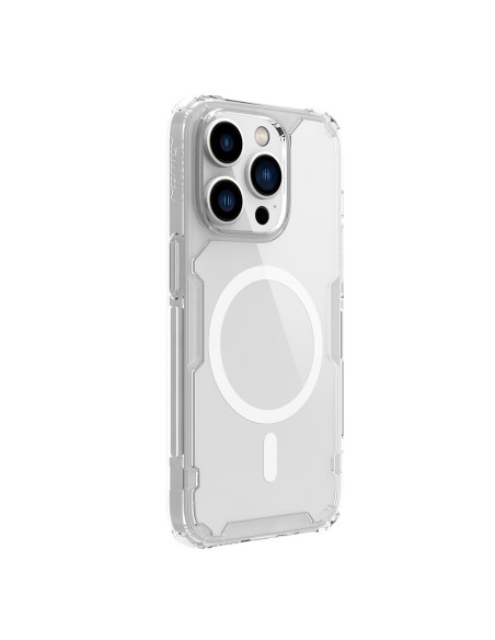 Nillkin Nature Pro Magnetinis šarvuotas dėklas su MagSafe, skirtas iPhone 15 Pro - baltas Nillkin Nature Pro Magnetinis šarvuotas dėklas su MagSafe, skirtas iPhone 15 Pro - baltas