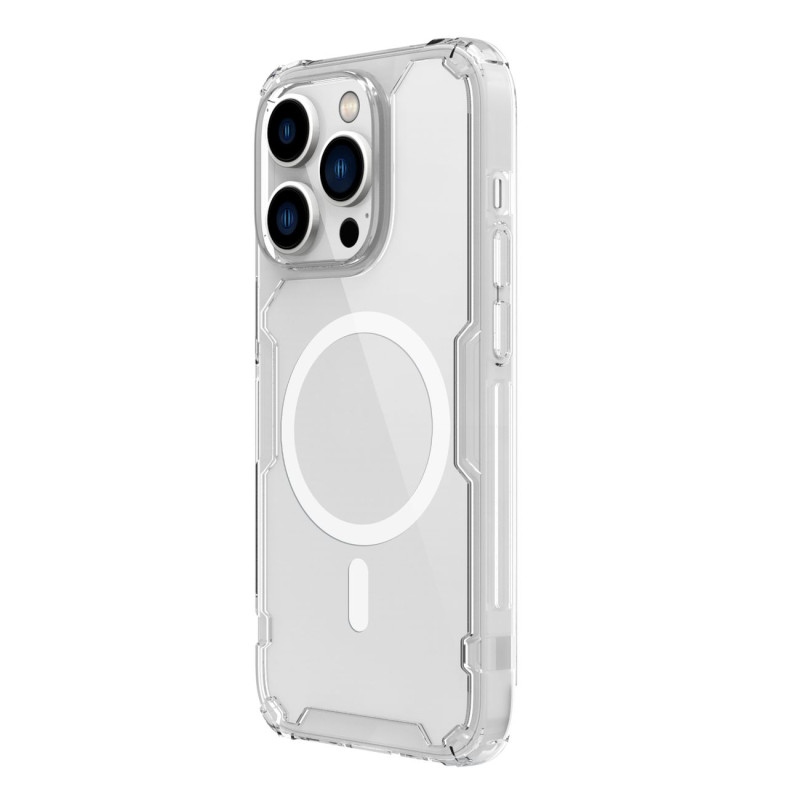 Nillkin Nature Pro Magnetinis šarvuotas dėklas su MagSafe, skirtas iPhone 15 Pro - baltas