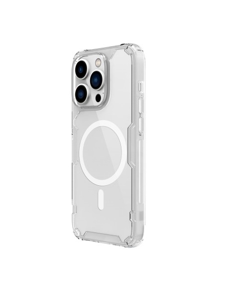 Nillkin Nature Pro Magnetinis šarvuotas dėklas su MagSafe, skirtas iPhone 15 Pro - baltas Nillkin Nature Pro Magnetinis šarvuotas dėklas su MagSafe, skirtas iPhone 15 Pro - baltas