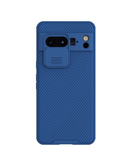 Nillkin CamShield Pro dėklas su fotoaparato dangteliu, skirtas Google Pixel 8 Pro – mėlynas Nillkin CamShield Pro dėklas su fotoaparato dangteliu, skirtas Google Pixel 8 Pro – mėlynas
